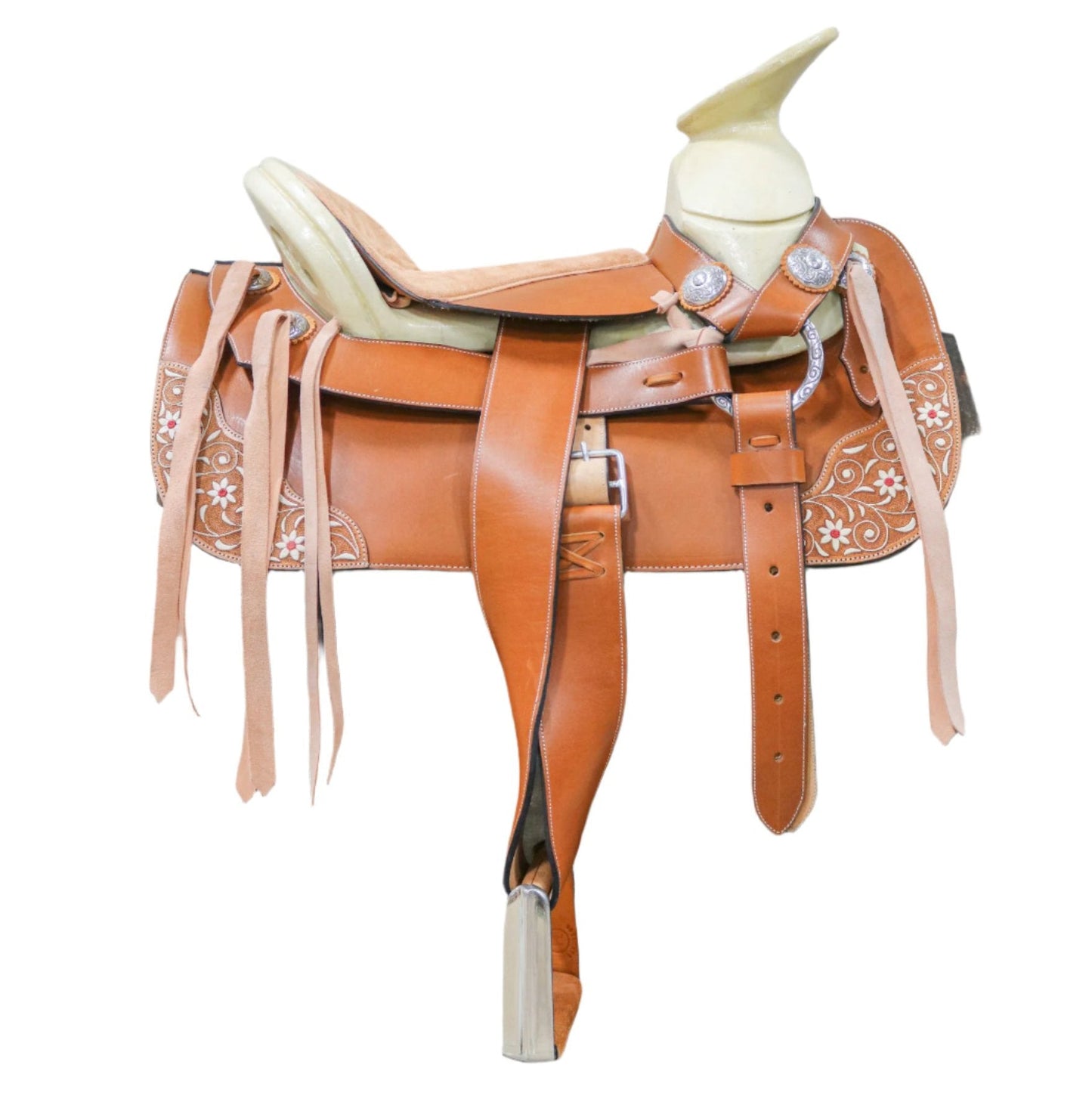 15" Charro Montura Fina Piteada Charra Pita - M - Royal Saddles - Charro Saddles/Monturas