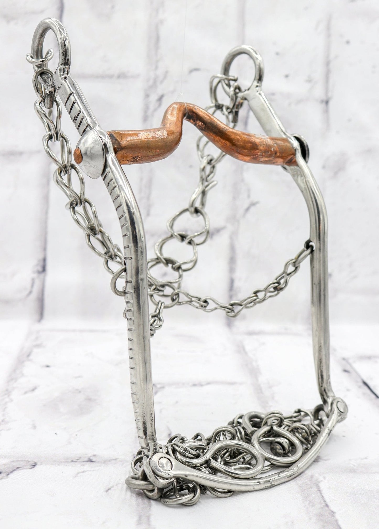4 7/8" Freno Charro Horse Stainless Steel Bit - M - Royal Saddles - Charro Bits/Frenos
