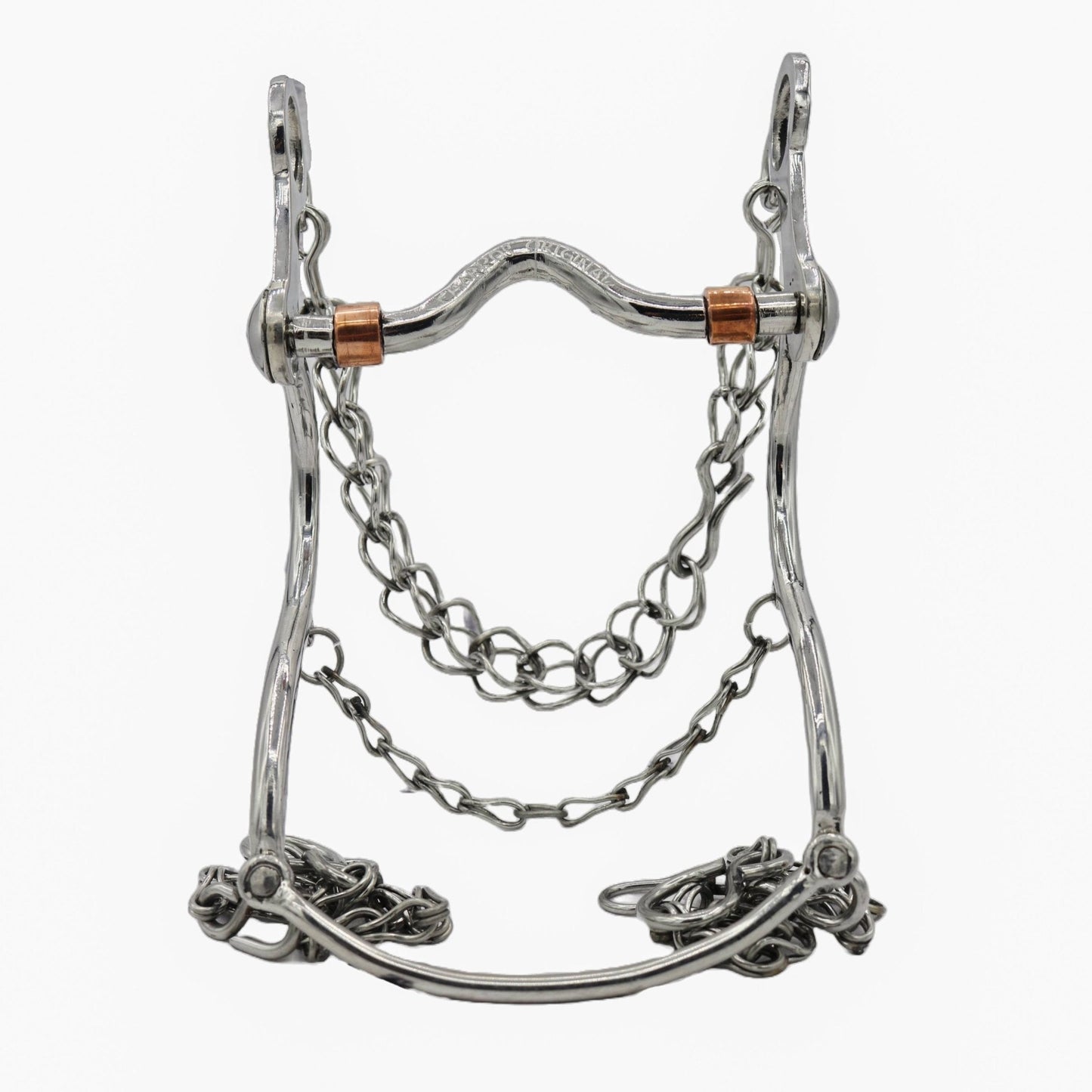 5 1/8" Freno Charro Cobre Horse Caballo Mexican Bit - M - Royal Saddles - Charro Bits/Frenos