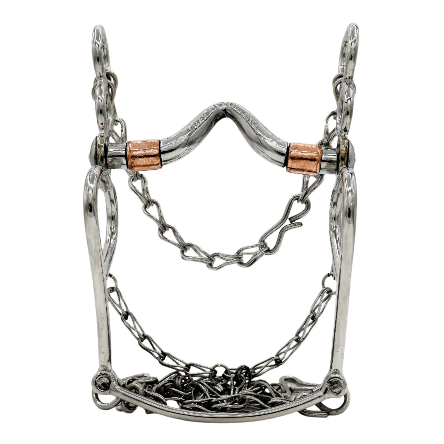 5 1/8" Freno Corazon Charro Horse Bit Copper Acero Cobre - M - Royal Saddles - Charro Bits/Frenos