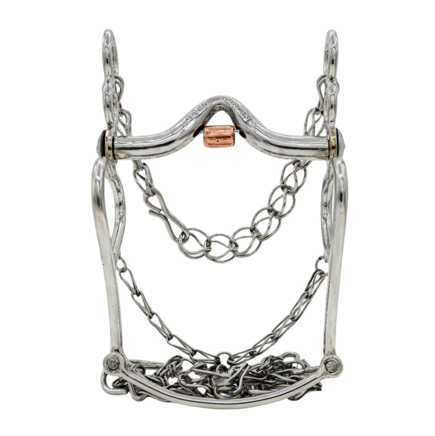 5 3/8" Freno Corazon Charro Bocado de Acero/Cobre - M - Royal Saddles - Charro Bits/Frenos