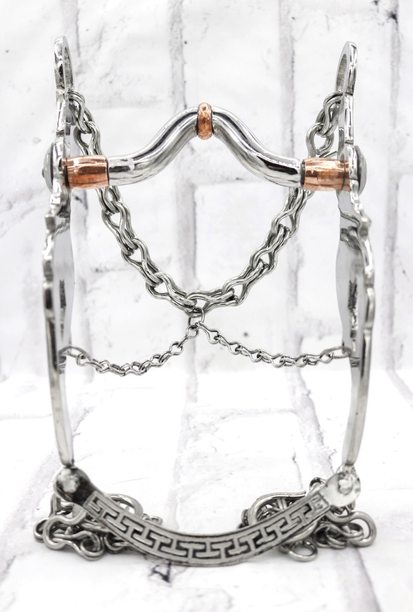 5 3/8" Horse Stainless Steel Charro Bit Freno Charro Acero - M - Royal Saddles - Charro Bits/Frenos