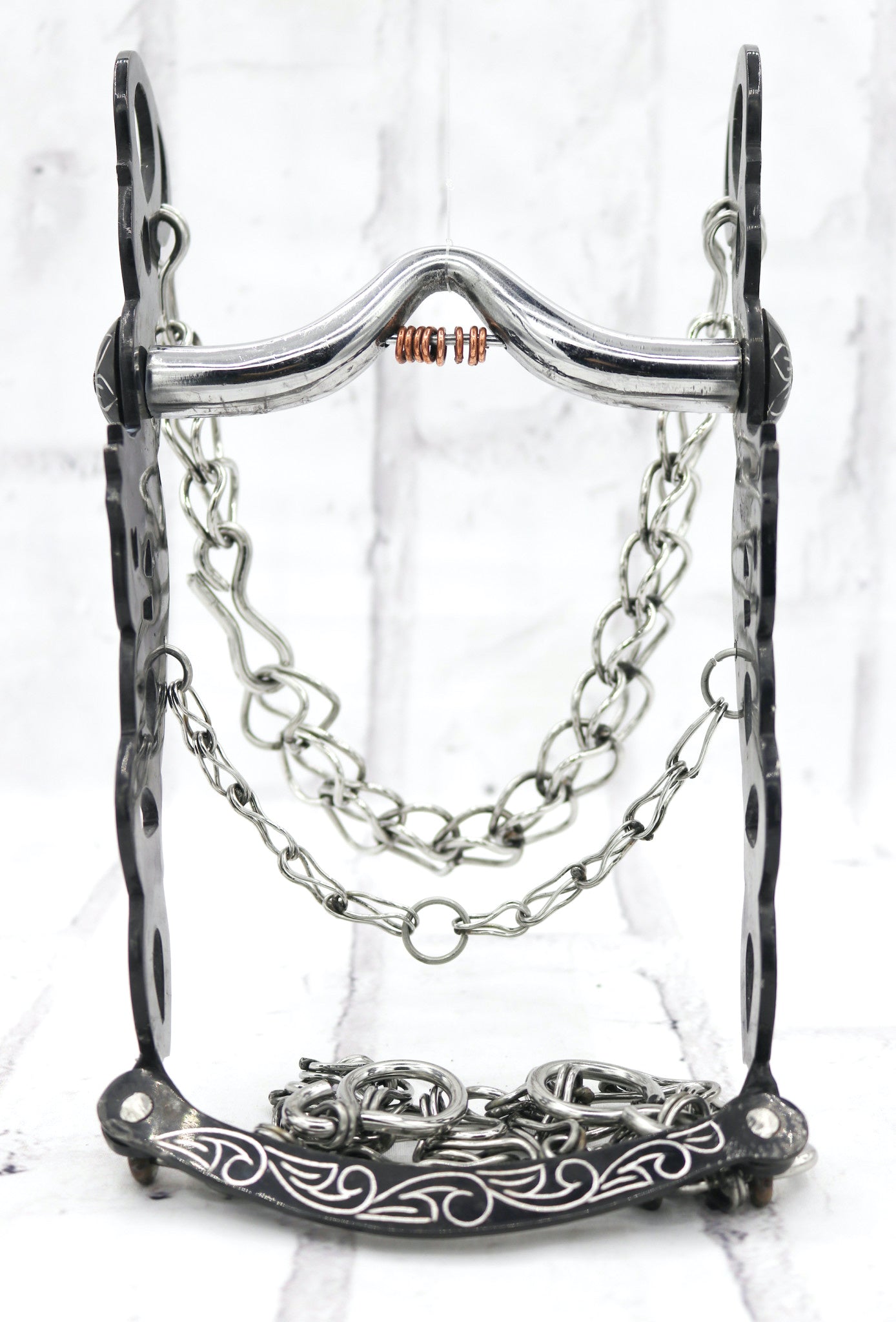 5" Black Freno Charro Mexican Horse Bit - M - Royal Saddles - Charro Bits/Frenos