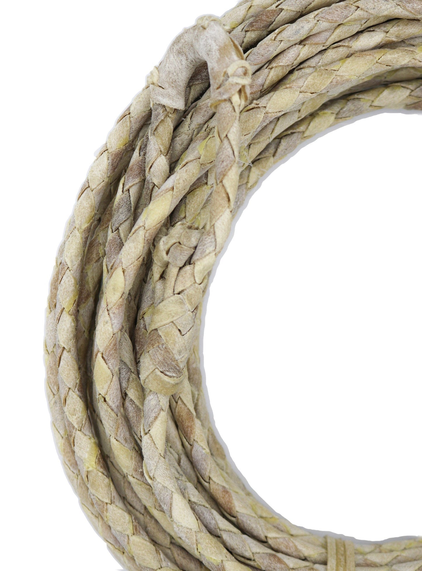 65 ft Rawhide Leather Braided Rope Cuero Crudo Soga - M - Royal Saddles - Ropes/Sogas