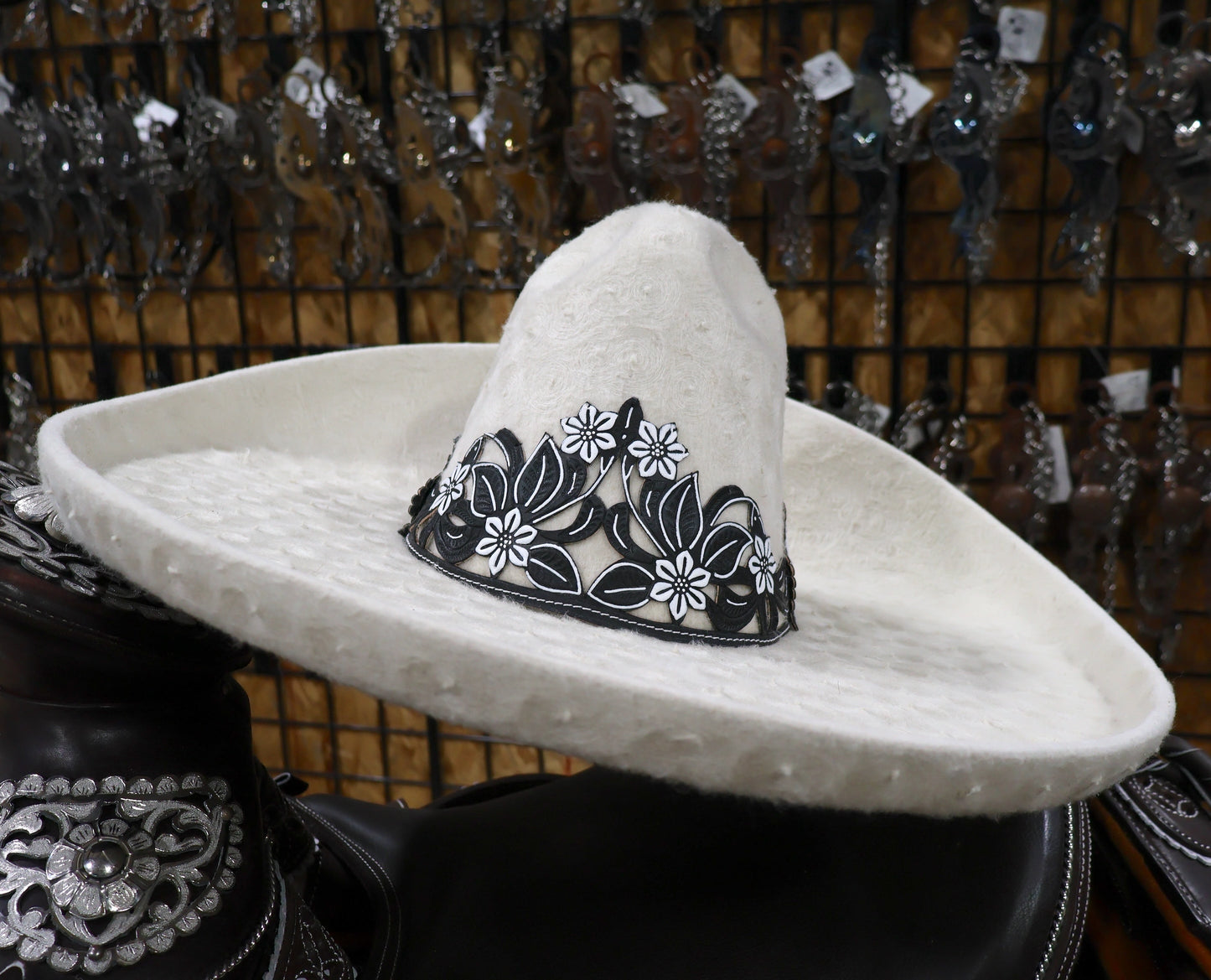 Charro MEX 58 Sombrero Mexican Charro Hat Lienzo