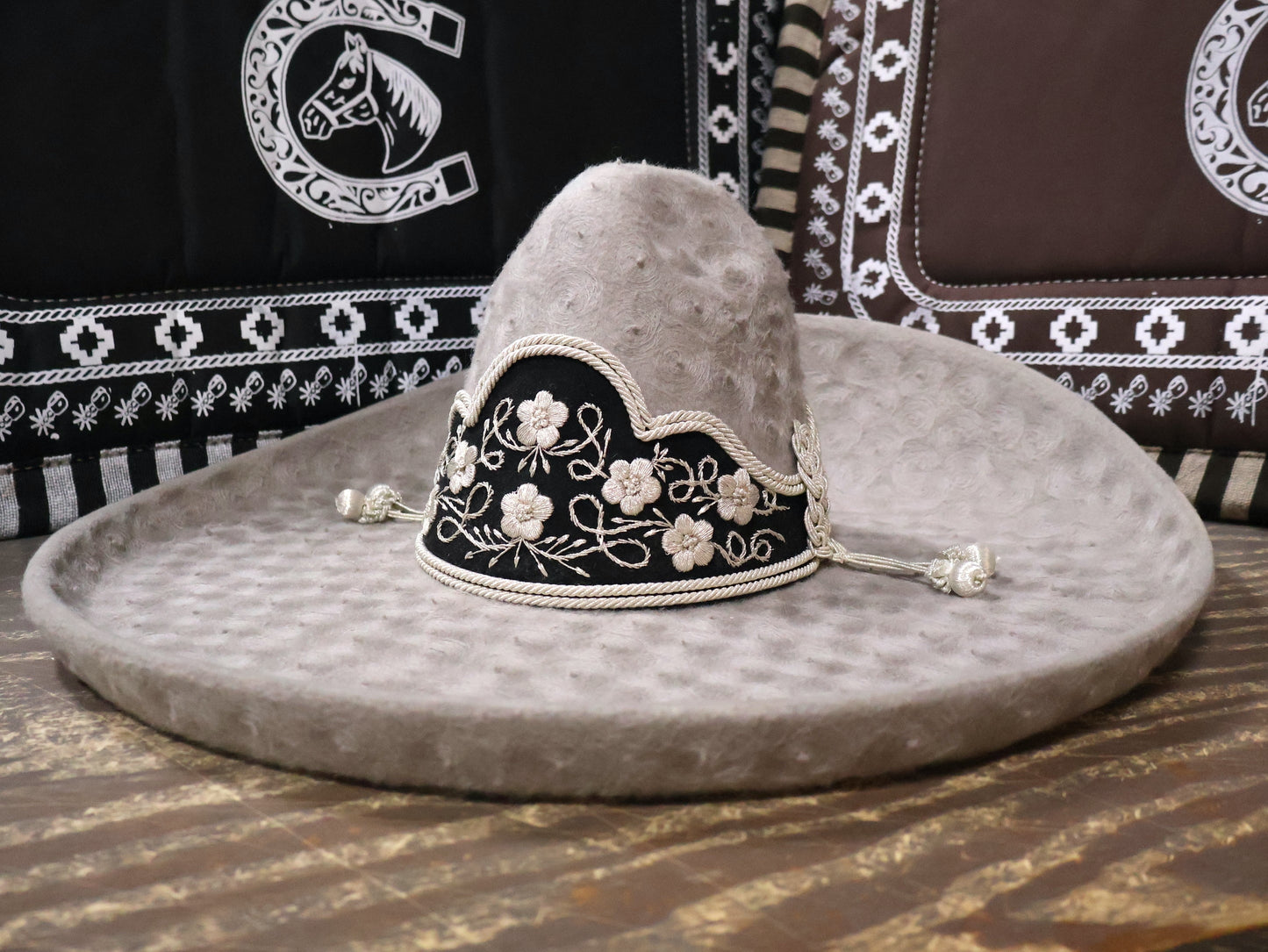 Charro MEX 58 Mexican Sombrero Lana Embroidered Hat