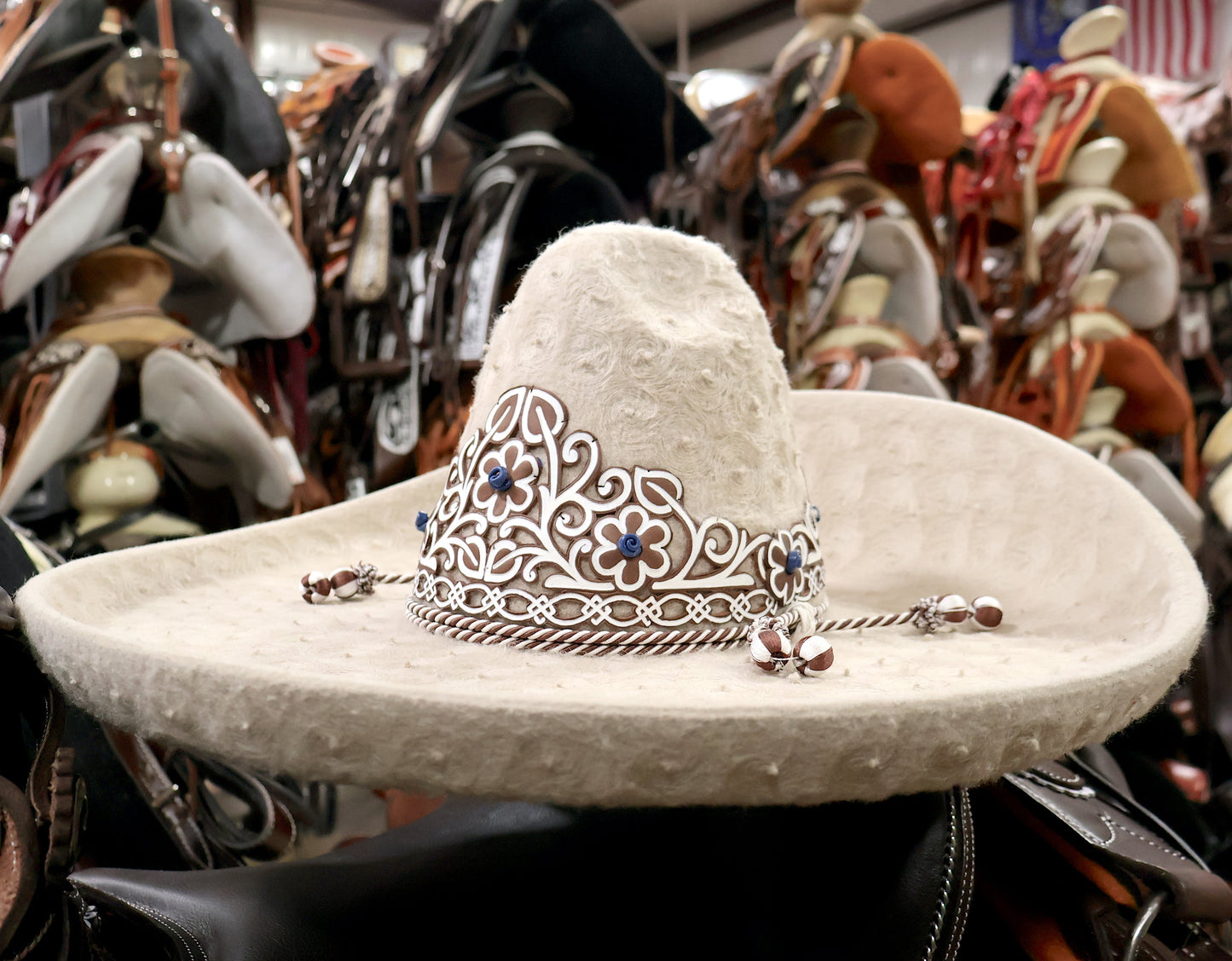 Sombrero MEX 56 Mexican Hat Charro Lienzo Charreria
