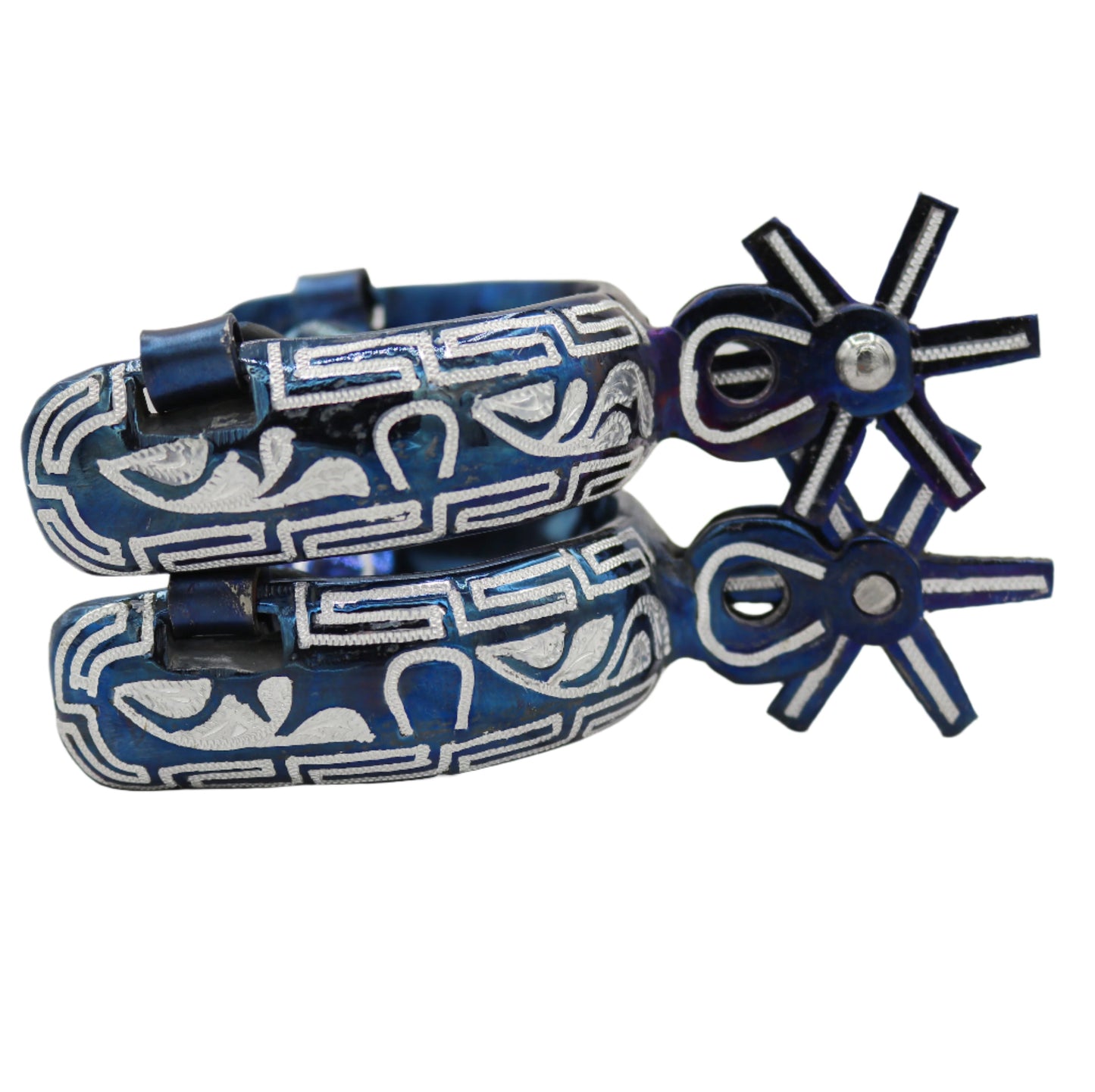 Azul Espuelas Charras Acero Design Charro Spurs