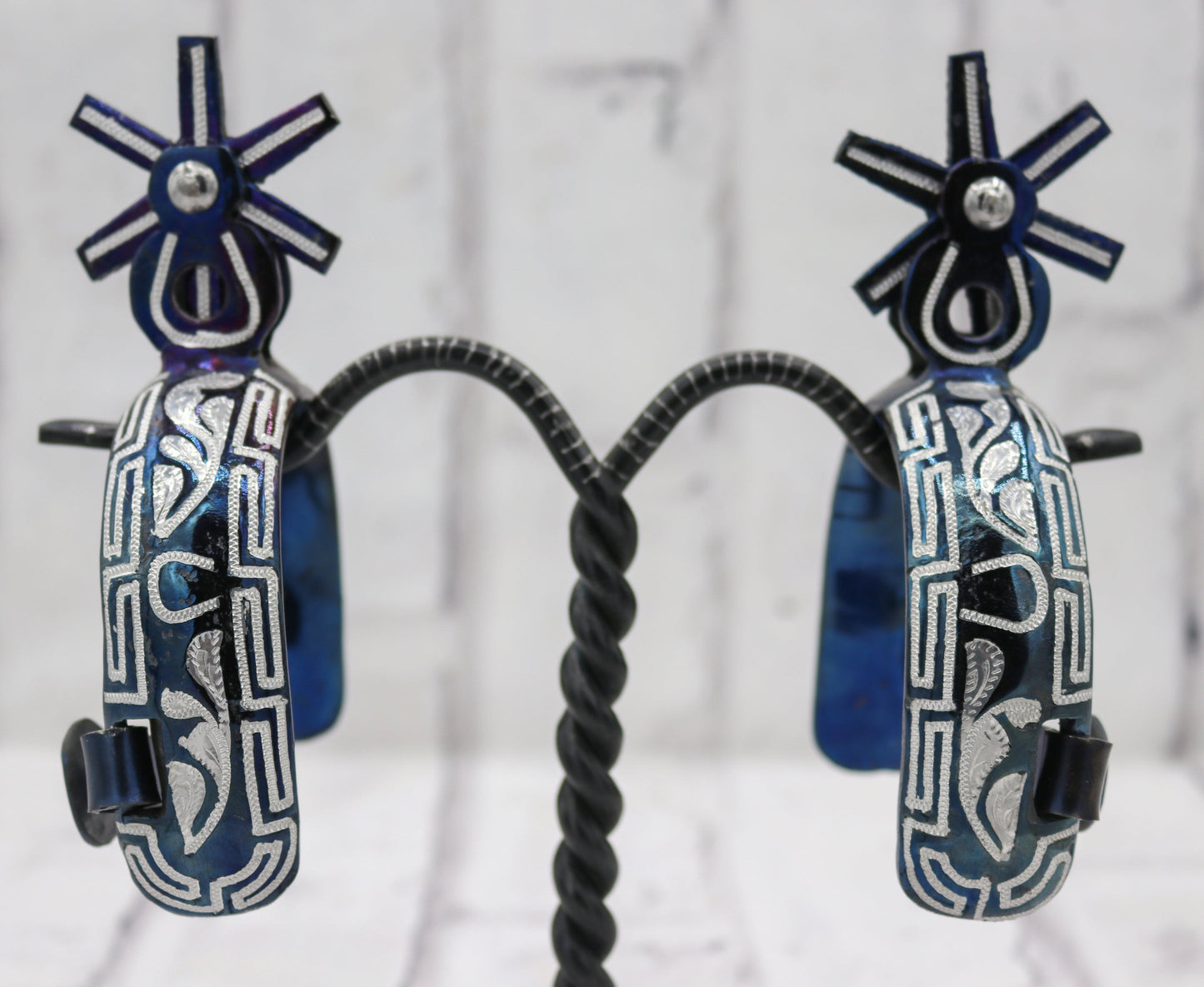 Azul Espuelas Charras Acero Design Charro Spurs