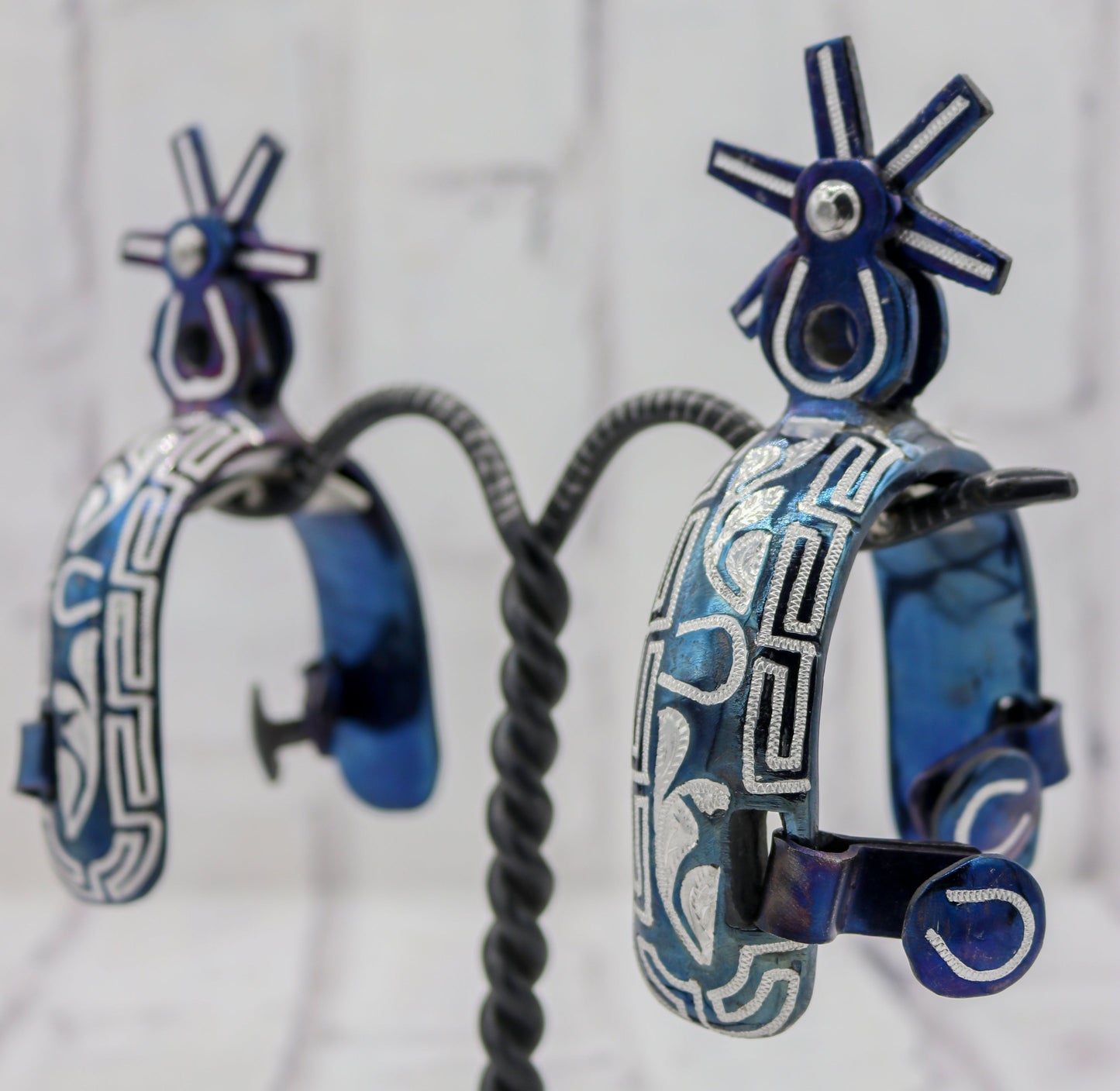 Azul Espuelas Charras Acero Design Charro Spurs