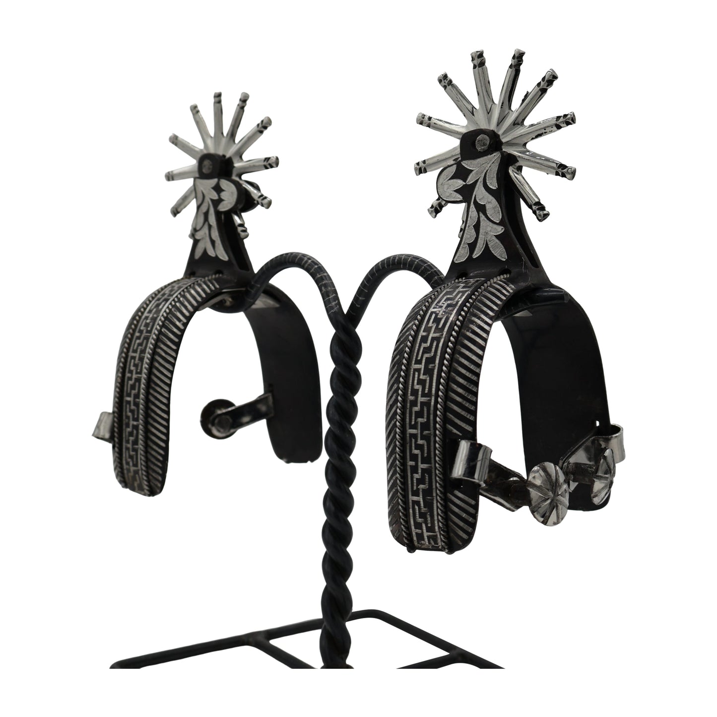 Greca Espuelas Charro Finas Negras Pavonadas Spurs