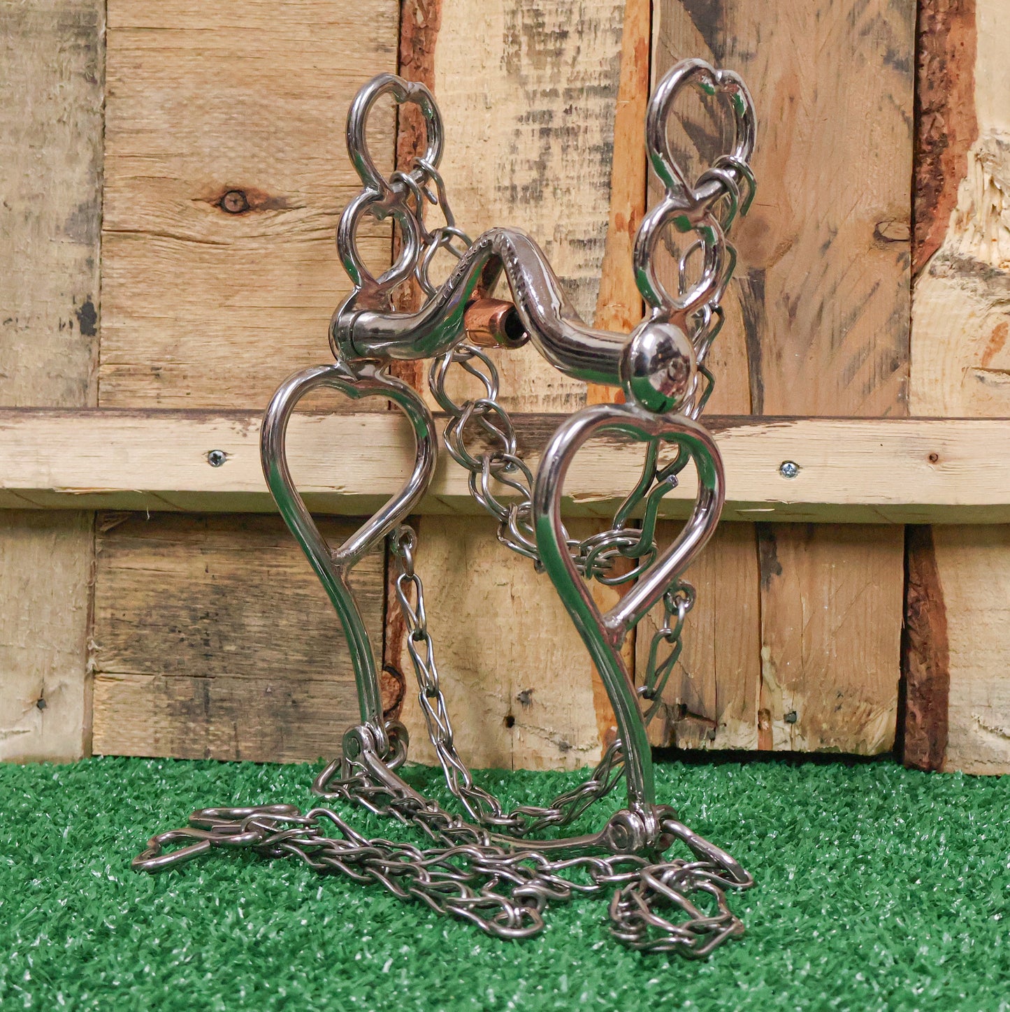 5 3/8" Freno Corazon Charro Bocado de Acero/Cobre
