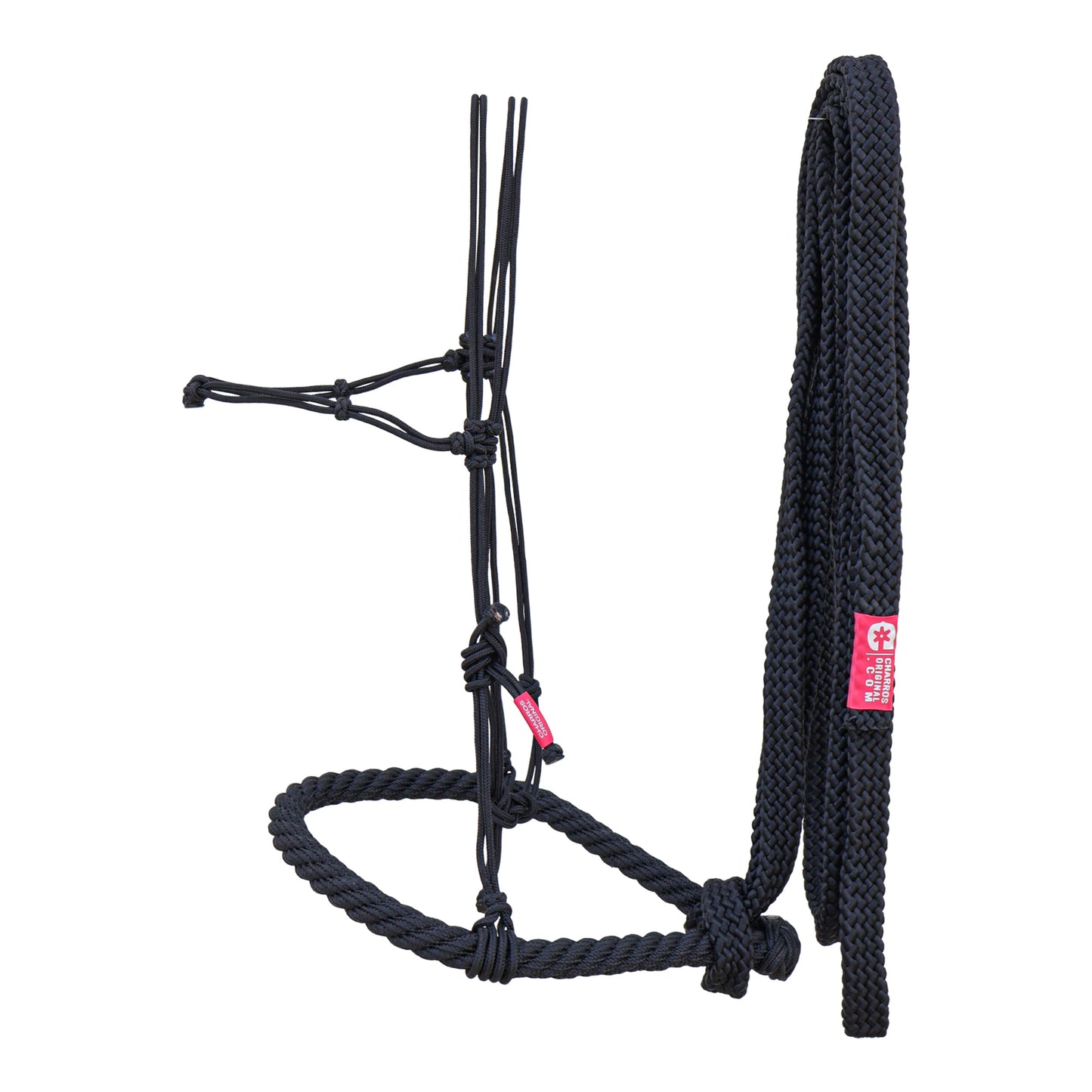 Black Charros Bosal Falsa/Rienda Bosal Hackamore