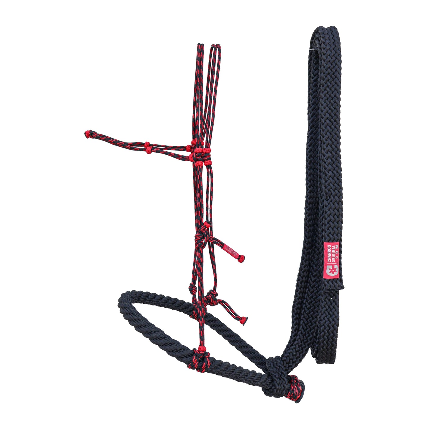 Charros Rojo Original Bosal Falsa/Rienda Horse Halter