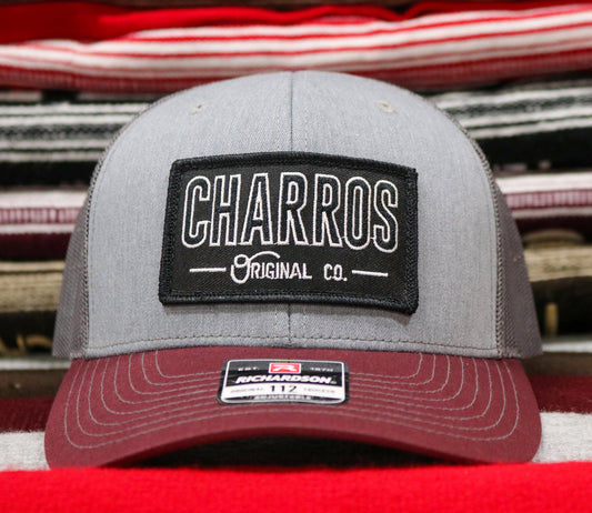 Retro Gray Patch Trucker Curved Hat