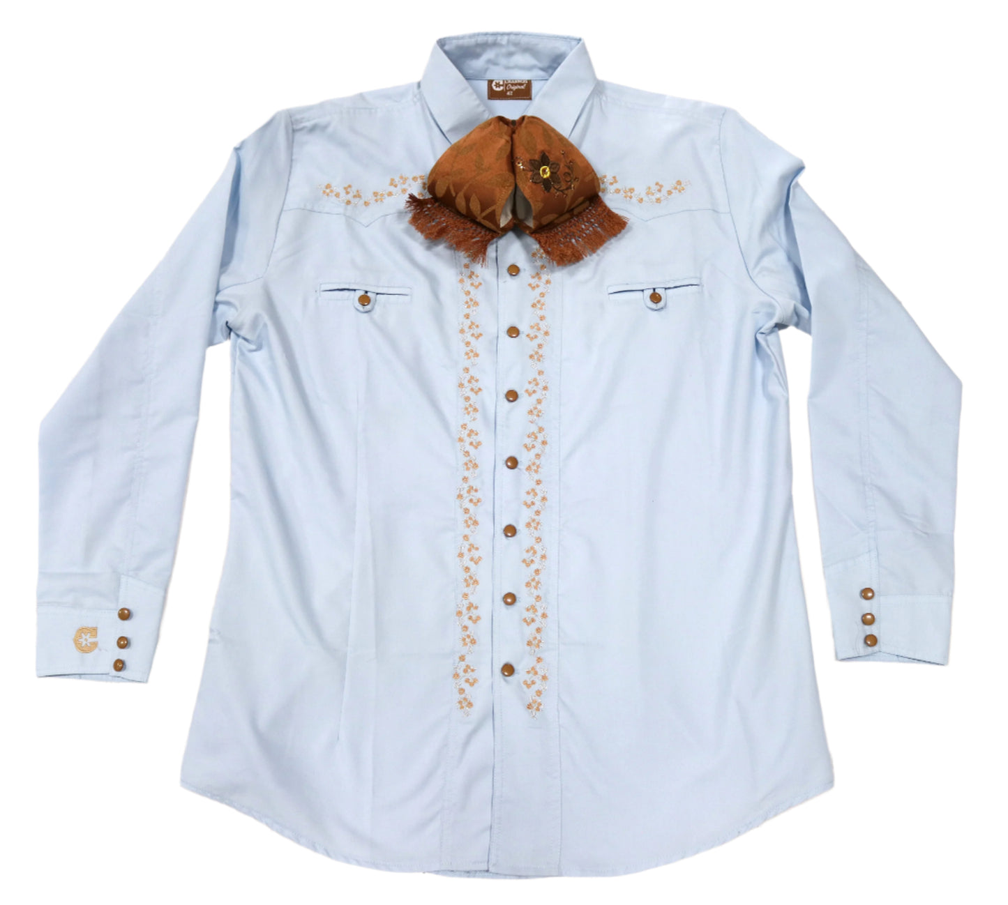 XL (42) Light Blue Camisa Fino Charros Original