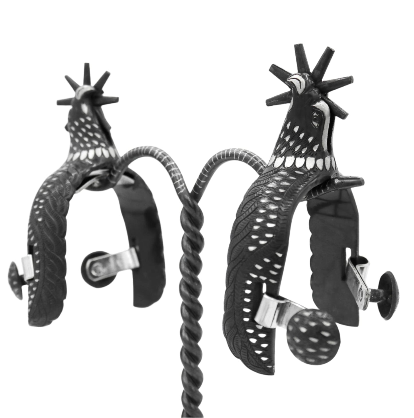 Espuelas Charras Pavonadas Eagle Charro Spurs/Straps