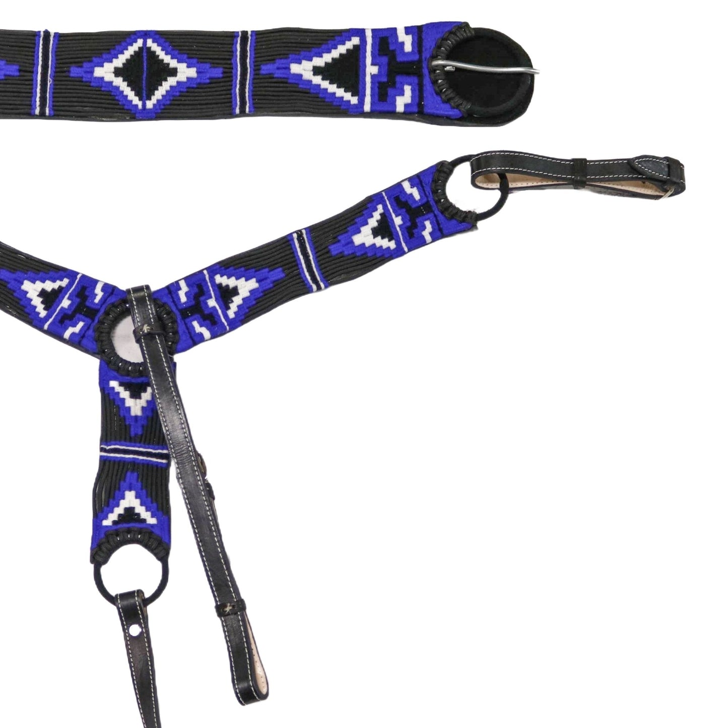 Azul Pecho - Pretal/ Cincho Caballo Montura Charra Breast Collar - M - Royal Saddles - Charro Breastcollar/Pechera