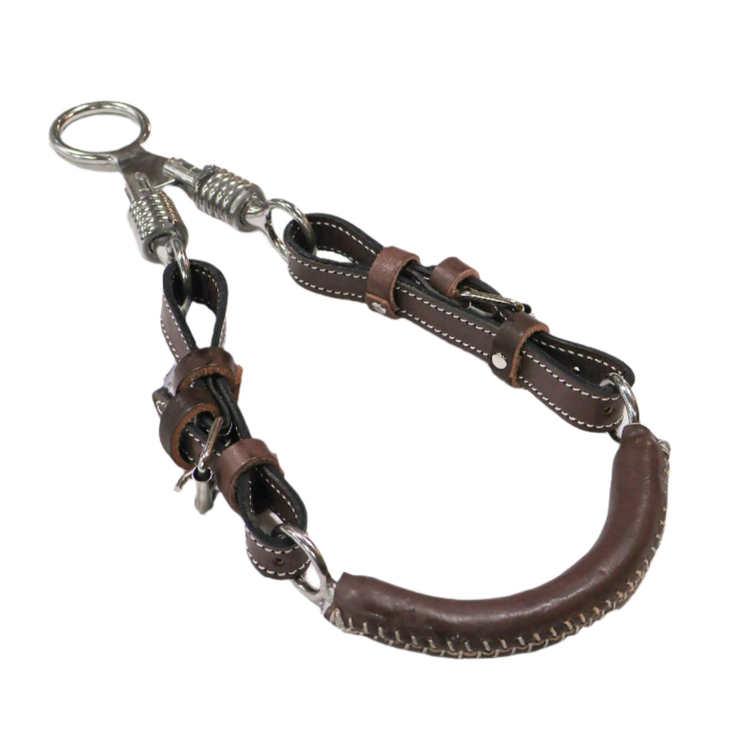 Brown Charro Bosal De Tijeras Leather Training Bosal - M - Royal Saddles - Charro Bozal