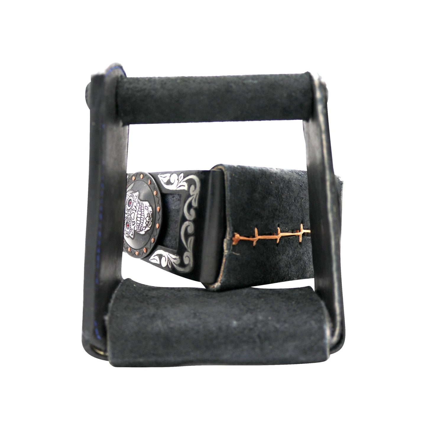 Charro Saddle Black Custom Stirrups Estribos Montura - M - Royal Saddles - Charro Saddle Parts