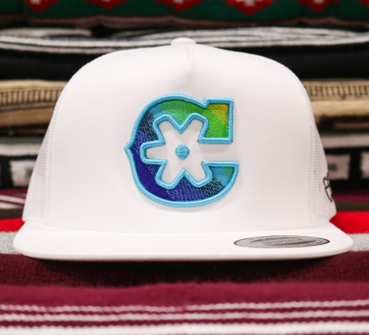 Charros White Brand Trucker Hat - M - Royal Saddles - Charros Original Hats