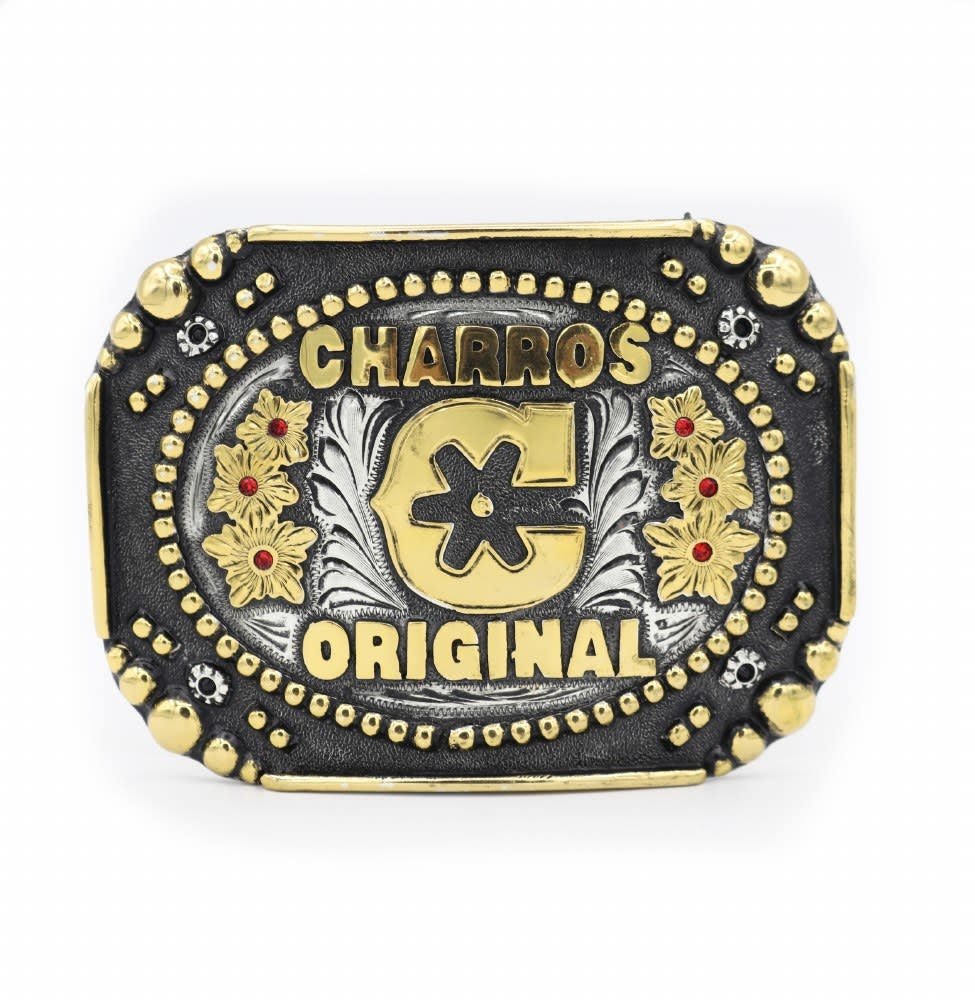 Hebilla Fina Negra Charros Original Buckle - M - Royal Saddles - Belts/Buckles