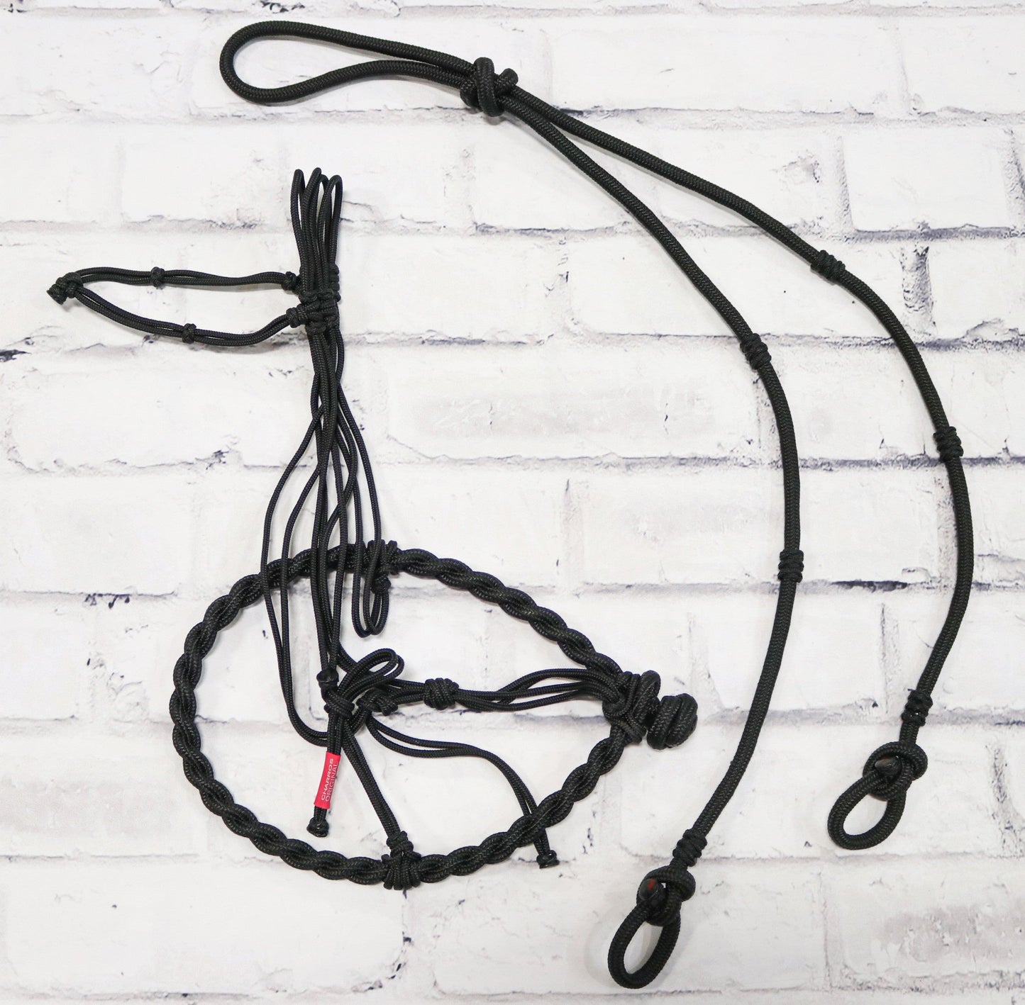Charros Original Black Bosal/Rienda Set