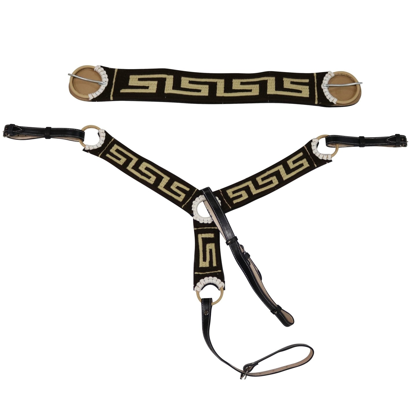Pecho Pretal Diseno Tradicional Breast Collar/36" Cincho (SET) Breastcollar/Cinch - M - Royal Saddles - Charro Breastcollar/Pechera