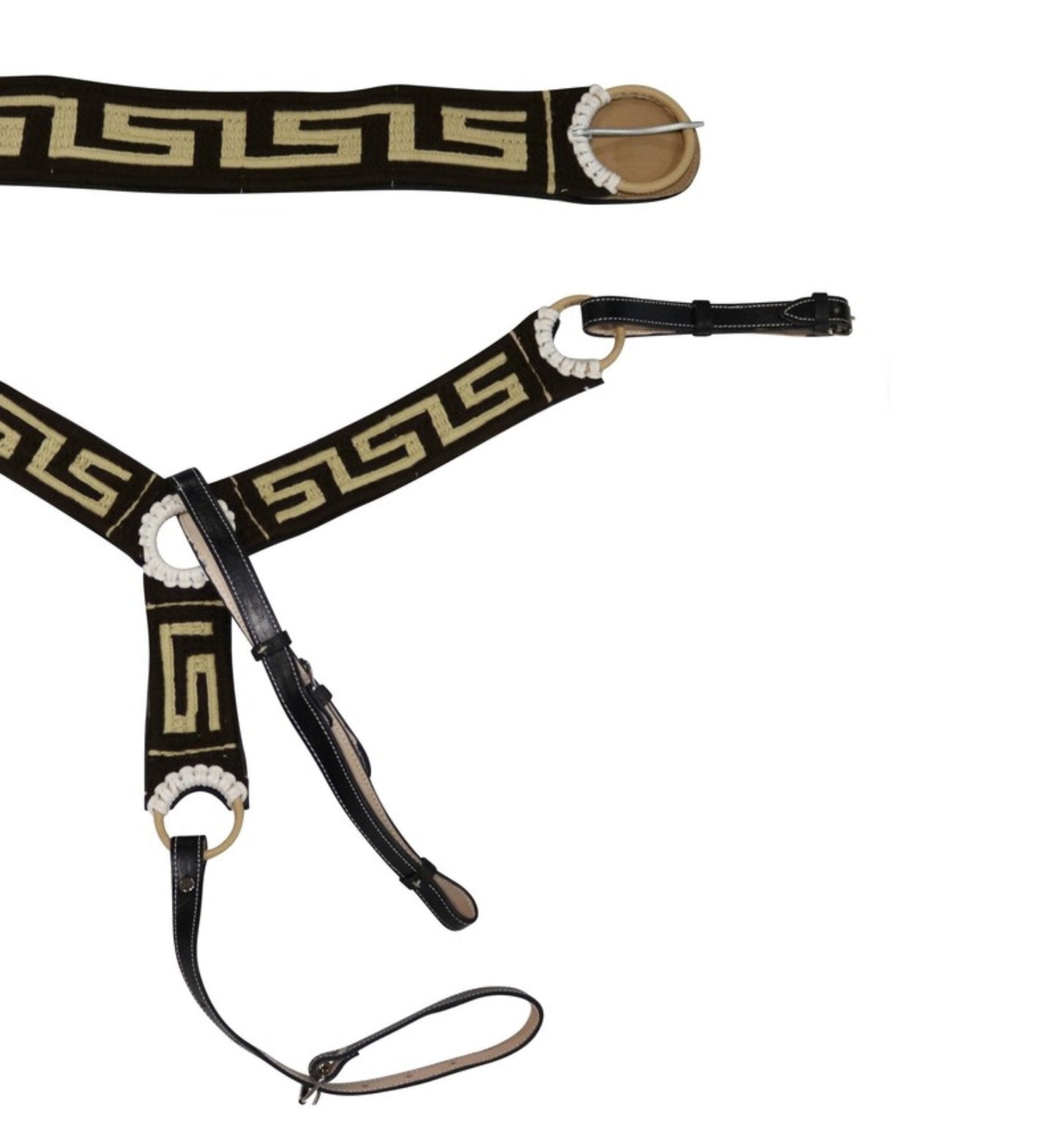 Pecho Pretal Diseno Tradicional Breast Collar/36" Cincho (SET) Breastcollar/Cinch - M - Royal Saddles - Charro Breastcollar/Pechera