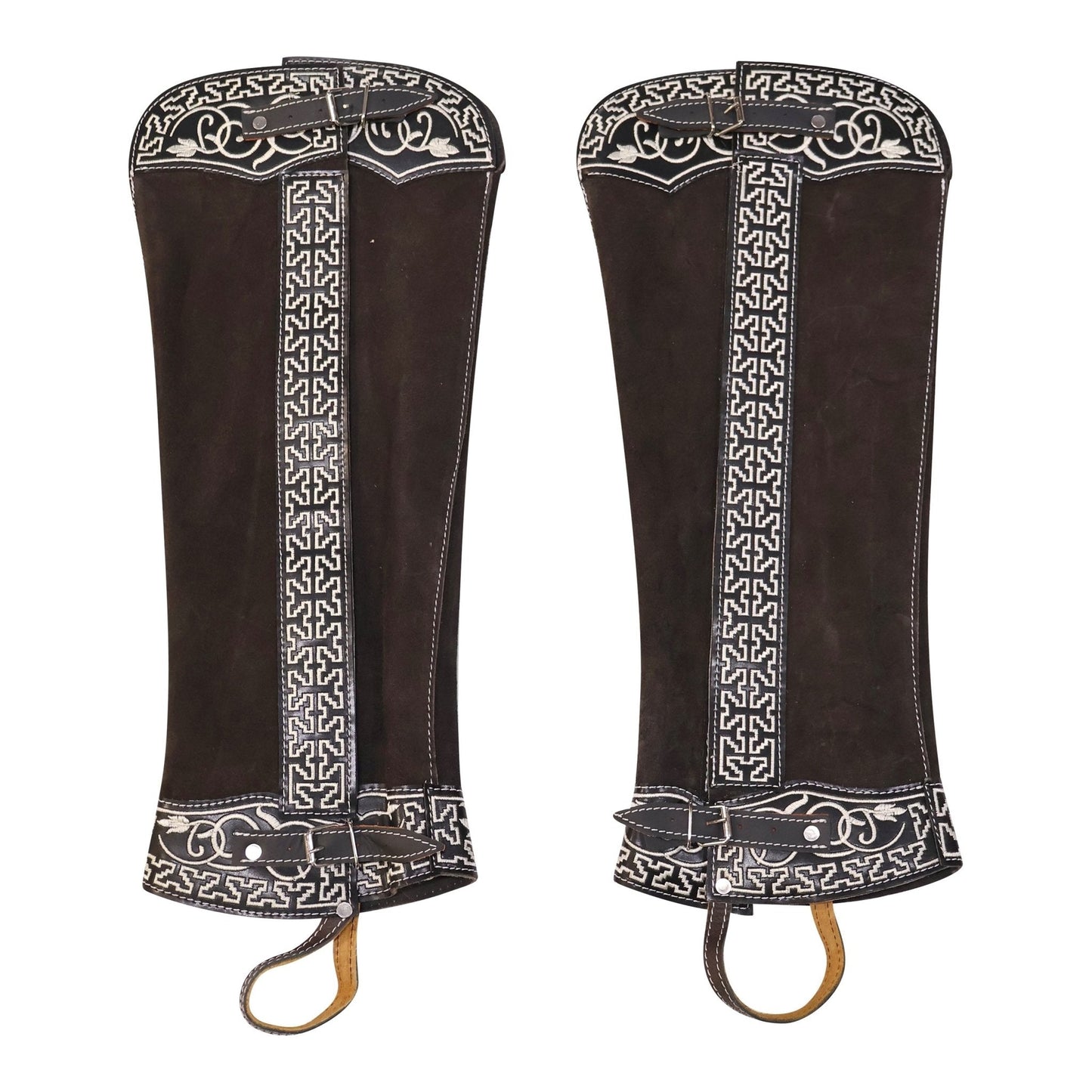 Polainas Cafe Chaps Charros Gamuza Largas Charras - M - Royal Saddles - Charro Polainas/Chaps