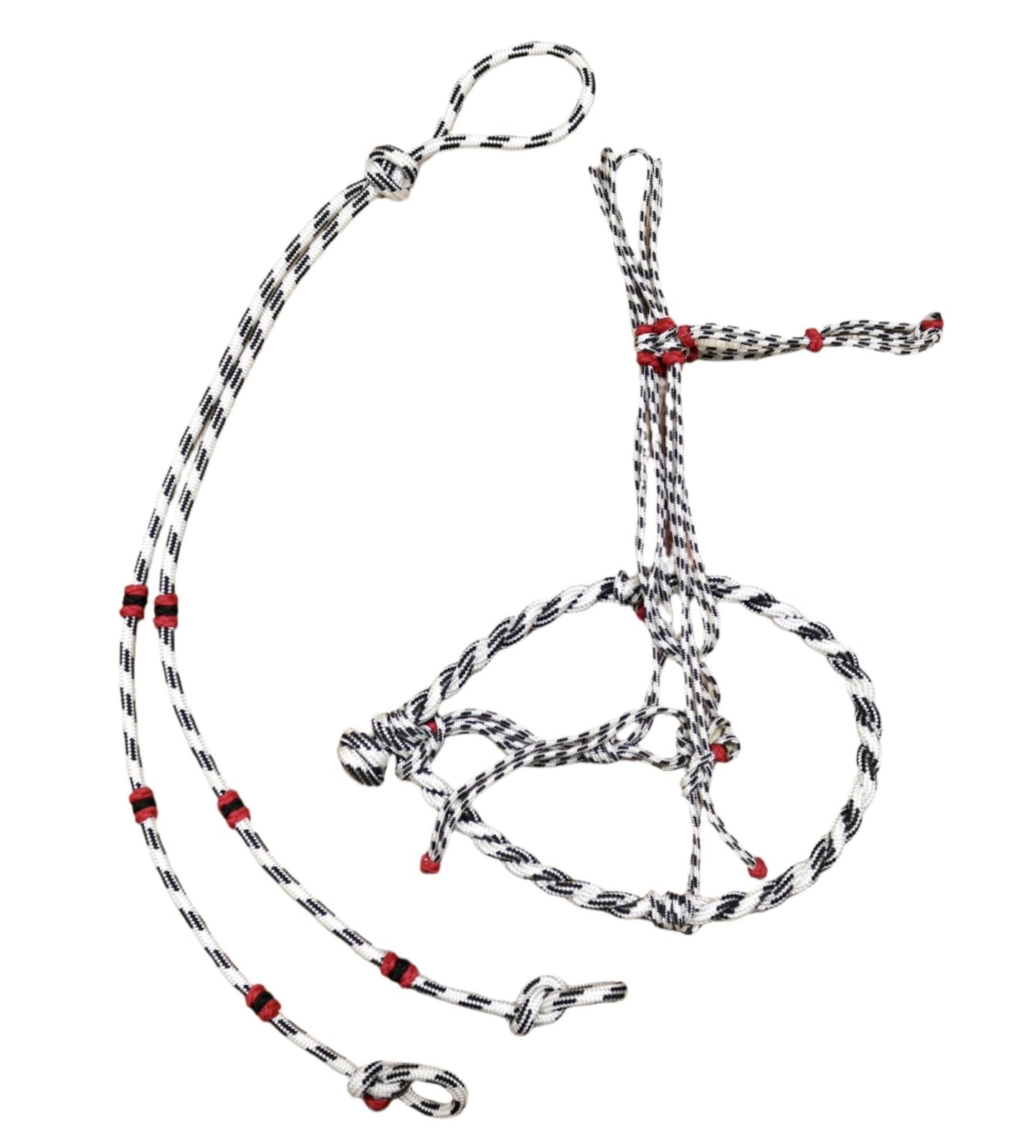 White Black Charros Original Bosal Charro Cabresto - M - Royal Saddles - Charro Bozal