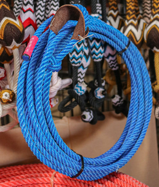 26FT (8M) Kids/Nino Blue Trick Charro Rope Soga Florear - M - Royal Saddles - Ropes/Sogas