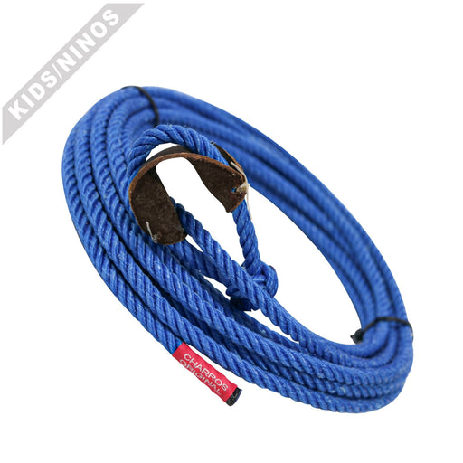 26FT (8M) Kids/Nino Blue Trick Charro Rope Soga Florear - M - Royal Saddles - Ropes/Sogas