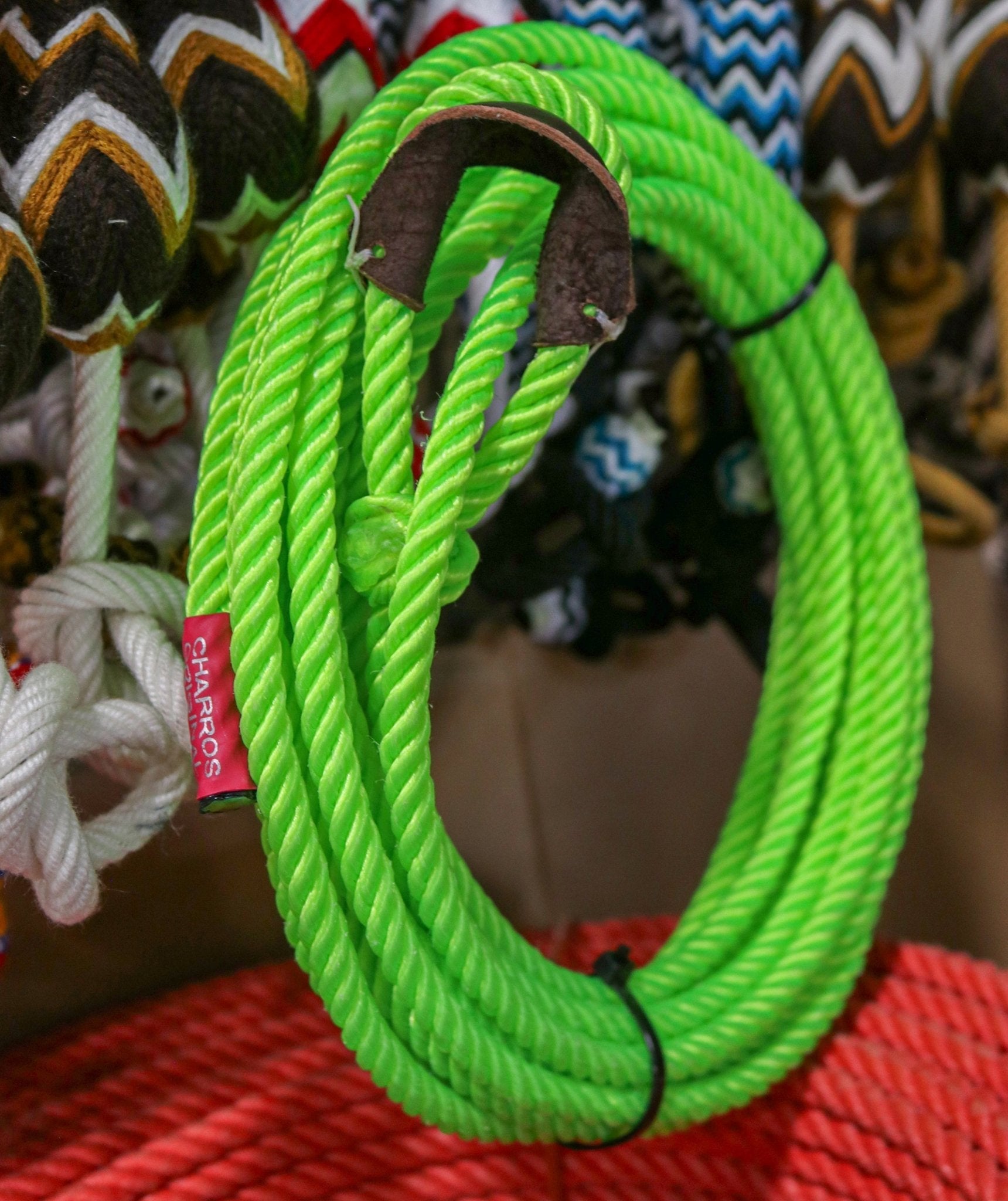 26FT (8M) Kids/Nino Lime Green Trick Rope Soga Florear - M - Royal Saddles - Ropes/Sogas