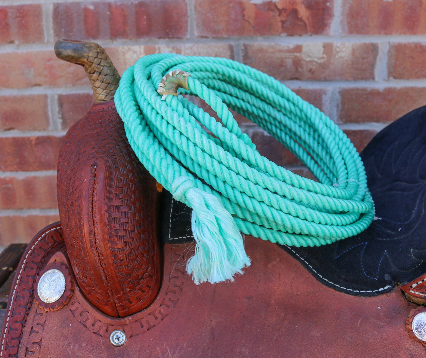 30 FT Aqua Western Adult Lasso Rope Rodeo - M - Royal Saddles - Ropes/Sogas