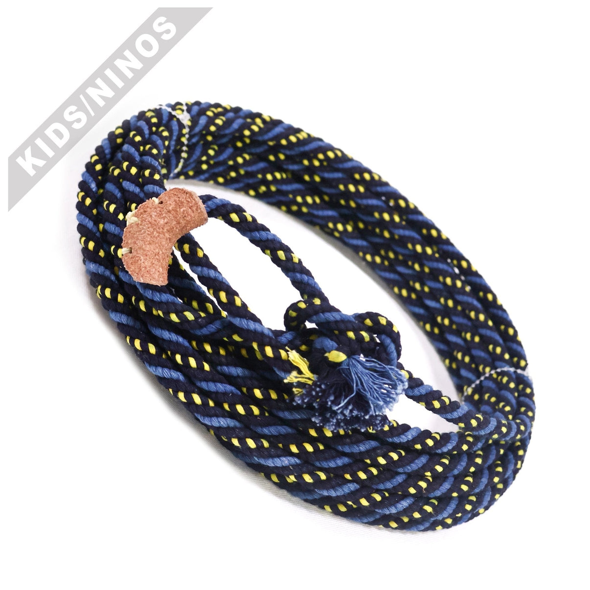 30 Ft Blue Cotton Kids Soga Youth Lariat Rope - M - Royal Saddles - Ropes/Sogas