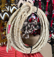 32 ft Flor Cuero Crudo Soga Fina Rawhide Leather Rope - M - Royal Saddles - Ropes/Sogas