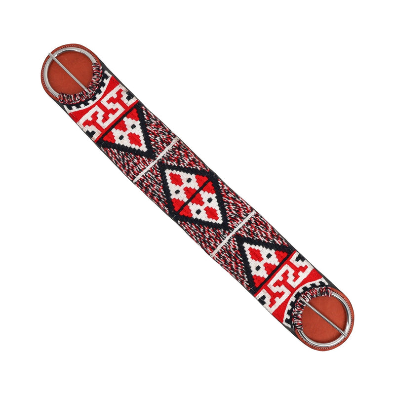 33” Fino Charro Cinch – Red Braided Cincho Neoprene | Premium Cinchos Para Caballo - M - Royal Saddles - Charro Cinchos