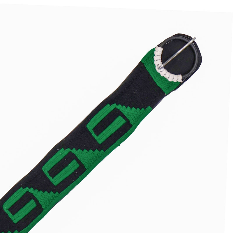 34" Charro Hunter Green Cincho Braided Neoprene Cinch - M - Royal Saddles - Charro Cinchos
