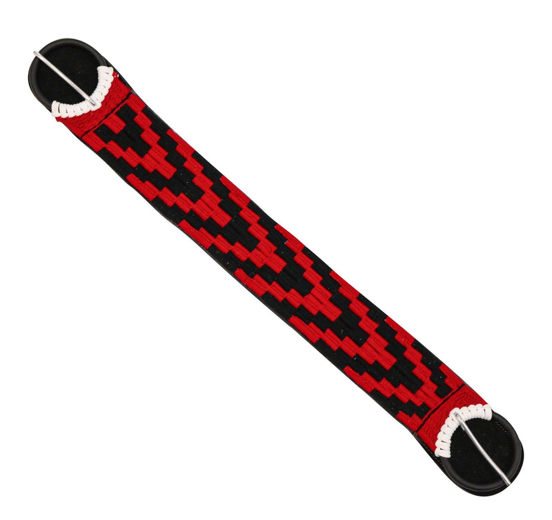 34.5" Cincho Red Charro Horse Braided Cinch - M - Royal Saddles - Charro Cinchos