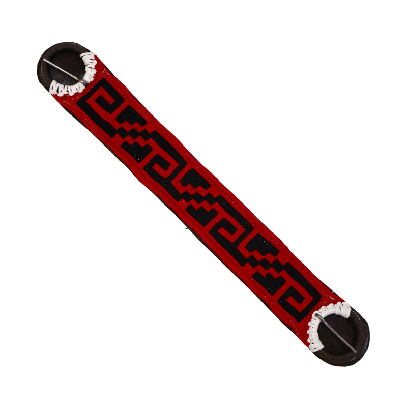 34.5" Red/Black Charro Horse Cincho Caballo - M - Royal Saddles - Charro Cinchos