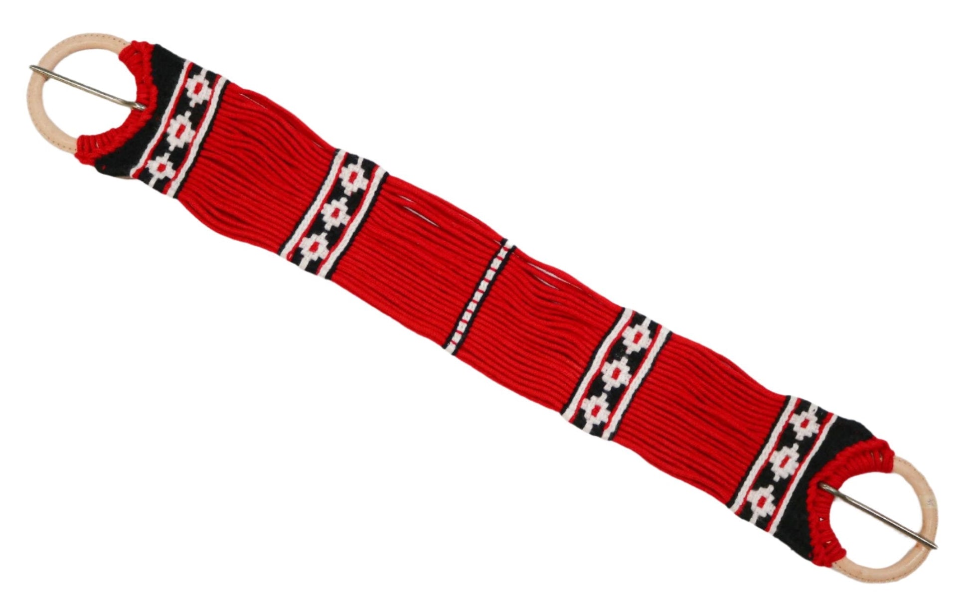 35" Cincho Rojo Simple Tradicional Red Traditional Cinch - M - Royal Saddles - Charro Cinchos