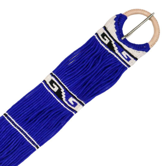 36" Blue Cotton Cinch Traditional Design Azul Charro - M - Royal Saddles - Charro Cinchos