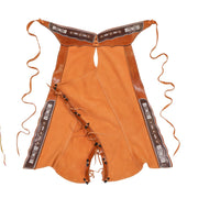 36" Charros Fina Pintada Resacada Chaparreras Gamuza Chaps - M - Royal Saddles - Charro Polainas/Chaps
