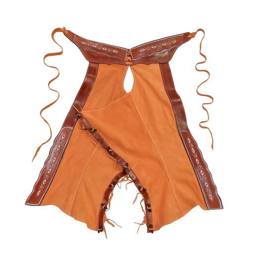 38" Charros Fina Gamuza Chaps Resacada Chaparreras - M - Royal Saddles - Charro Polainas/Chaps