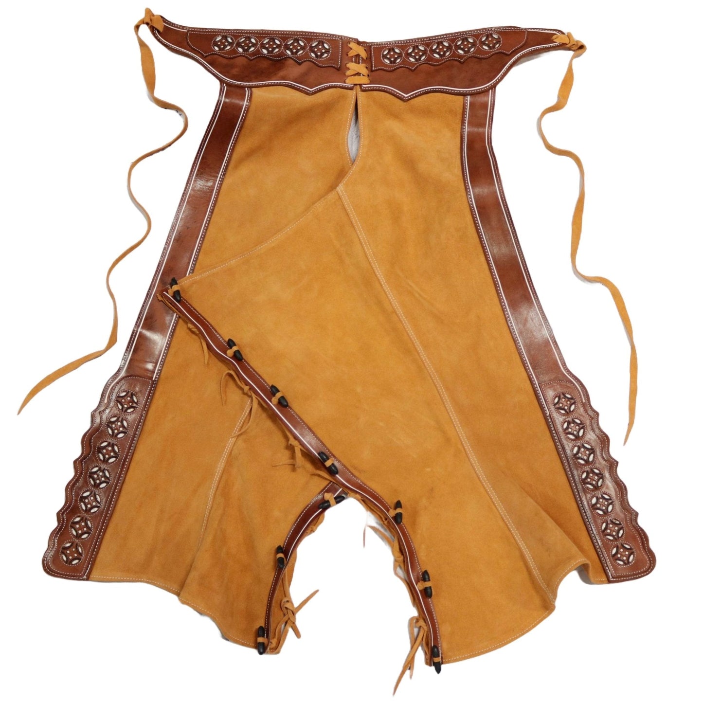 38" Charros Original Chaparreras Suede Chaps - M - Royal Saddles - Charro Polainas/Chaps