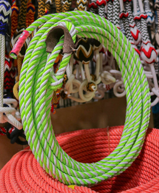 39FT (12M) Lime Green/Gray Soga Para Florear - M - Royal Saddles - Ropes/Sogas