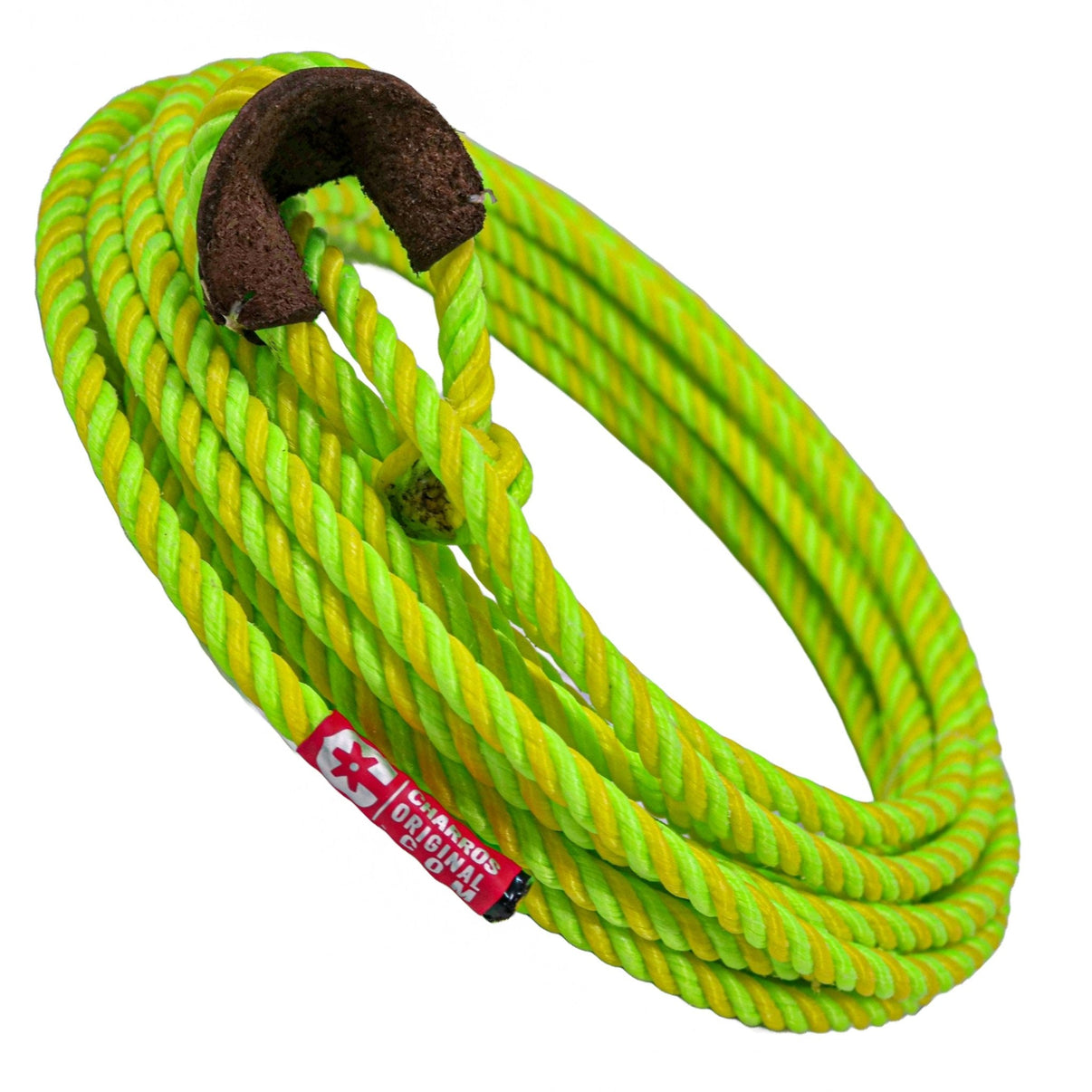 39FT (12M) TRI Lime Green/Yellow Soga Para Florear - M - Royal Saddles - Ropes/Sogas