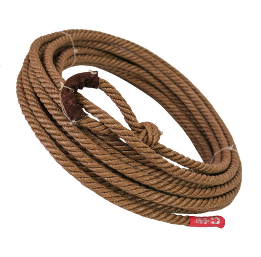 39ft Brown Charro Soga Para Florear Lasso Trick Rope - M - Royal Saddles - Ropes/Sogas