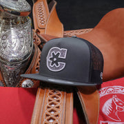 3D Charcoal Charros Original Trucker Cap - M - Royal Saddles - Charros Original Hats
